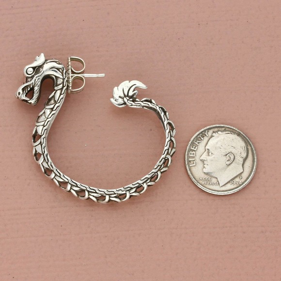 John Hardy Silver Dragon Earring - Picture 2 of 3